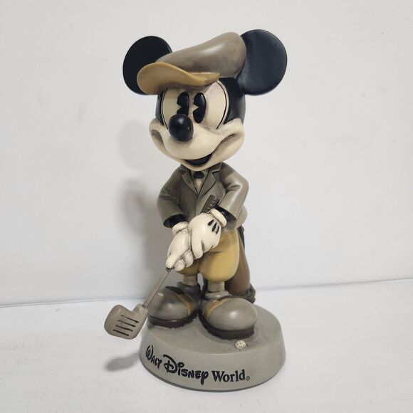 Disney Other - Vintage Mickey Mouse Golf Figure Walt Disney World Golf Bobble Head Golfer 8”